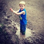 Happy as a kid in mud