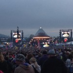 Moments before the Stones came on stage, atmosphere building nicely.