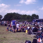 The 6 hour queue for the glasto bus at Bath & West showground in the scorching sun.