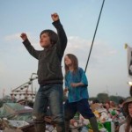 Children at the pyramid Stage