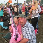 Me and my little angel waiting for the Ting Tings to come on...