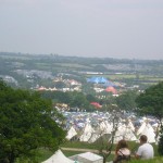 Overlooking the tipis, Bella's field, and the Acoustic stage