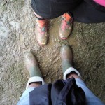 Me & my wife Beth in the famous Glastonbury mud.