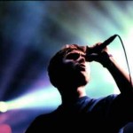 Blur onstage in 1995. The band had already played on the Other Stage (then the NME stage)in 1994 and played the Pyramid in 1998 and 2009