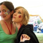 Me and my sister. We waited patiently over an hour for these facepaints, worth it though :-)