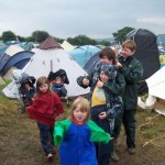 All the seven of our kids at the campsite