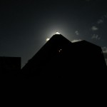 The pyramid captures the moon