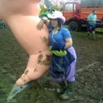 My first glastonbury and a large babies' leg