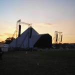 Sunset at the Pyramid Stage possibly Friday
