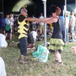 These dancing bees were having a fantastic time.