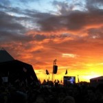 @ The Pyramid stage, waiting for Kasabian as the sun was setting