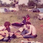 In the days when you could camp at the first tree line a 100 yards from the stage. Me, Pat and other friends