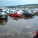 Friday afternoon after the rain in the carpark....