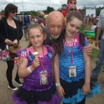 my 2 girls with michael eavis another great year