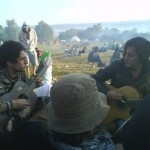 My bro Adam jamin with Carl Barat. He appeared out of the abyss of madness at the stone circle and jammed with us for ages. Was amazing!