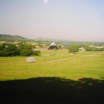 View from Muddy lane towards the Pyramid stage before the public arrive