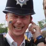 the laughing police man