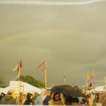 Rainbow! It hardly rained this year and even when it did there was sunshine and rainbows :)