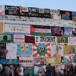 Messages of peace near the John Peel Stage