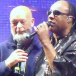 Stevie Wonder and Micheal Eavis on the pyramid stage. Thanks again for a Great Festival... not the best pic I have though ......
