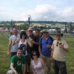Thursday morning infront of the Pyramid Stage, I think this was the only time that we were all together?