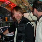 A lucky few, including a few battered air hostesses, witnessed  Thom Yorke's secret DJ set in the Unfairground's crashed aeroplane on Sat.