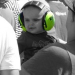 Baby with headphones