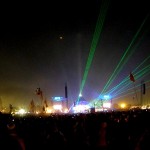 Lights and Lasers on The Pyramid for Muse. (Sat 2010)