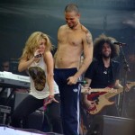 Shakira on the Pyramid stage
