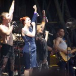 Scissor Sisters and Kylie salute the Pyramid audience