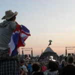 sunset saturday evening by the pyramid stage, great!