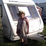 Heather and her caravan.