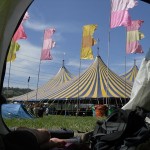 A view from my tent on Wednesday morning before the field filled up with other campers!