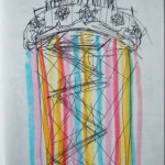 drawing of the ribbon tower, i took a sketchbook with me everywhere :)
