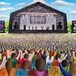 I've just completed this amazing acrylic painting of a band on the pyramid stage.
 
