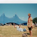The comedy/cabaret tent-always sunny at Glasto