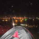 View from our tent on hitchen hill on the final night.