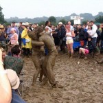 Mud wrestlers.  