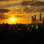 Sunset on Saturday night by the Other Stage