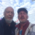 My mate huband Alan with Michael Eavis