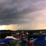 Lightning over the Pyramid Stage