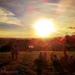 Sunset on Tuesday night, view from the campervan fields