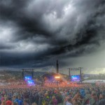 Thunder storm over the pyrmaid stage