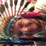 Never too old to wear a head dress :)