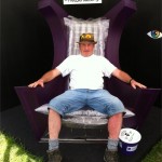 Scott Garland in the (Re-cycled) Big Brother chair.