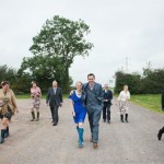Album gatefold shot - wedding day visit to Worthy Farm Sept 2014