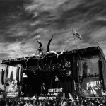 Courteeners on the other stage under amazing skies