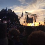 Sunset over the Pyramid Stage