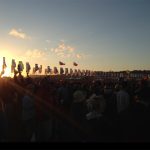 Sunset over the other stage 