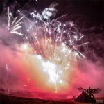 Wednesday fireworks above the Tipi field